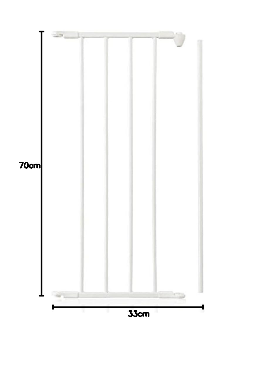 Bettacare Premium Gamme de Barrières pour Chiens à Panneaux Multiples, Panneau d'Extension, Métal, Blanc, 33 cm de Large, 70 cm de Haut, pour la Gamme de Barrières, Parcs et Séparateurs de Pièces.
