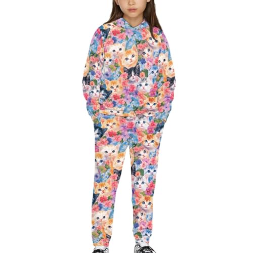 HUIACONG Kids Boys Sweatsuits for Children Sweat Set for Girls Sweat Suit