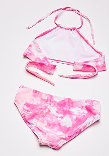 Kanu Surf Girls' Mahina UPF 50+ Beach Sport Halter Bikini 2-Piece Swimsuit, Seafoam Pink, 62