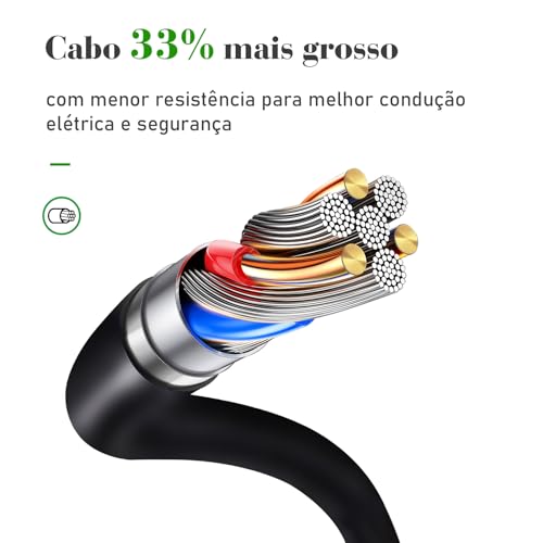 Extensão Tomada, Régua Tomada, Régua de Energia, 10 Tomadas, 3 Interfaces USB, 1 Porta USB Tipo-C, C