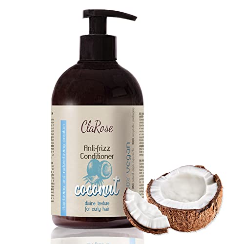 ClaRose Premium Hair Spa Shampooing anti-frisottis vegan, enrichi en huile de noix de coco 100 % naturelle, pour cheveux bouclés, 500 ml Cover