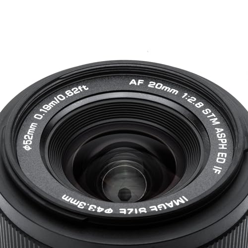 VILTROX 20mm f2.8 for Sony FE, e-Mount Full Frame Prime Wide Angle Lens, Auto Focus, Black - Image 4