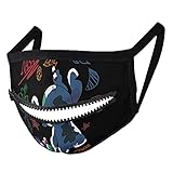 Rendimiento del producto: La máscara con cremallera está hecha de material de poliéster suave, el diseño de apertura con cremallera es cómodo, puedes beber zumo o disfrutar de la comida sin quitarla. Las máscaras creativas con cremallera te hacen lucir única en varias ocasiones, lo que te permite destacar fácilmente.