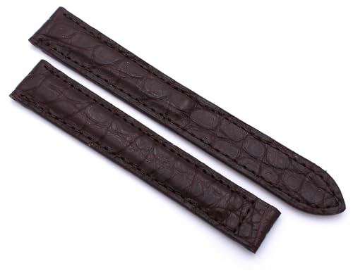 Bracelet montre Alligator 15mm Sulla non rembourré moka pour restaurer votre montre