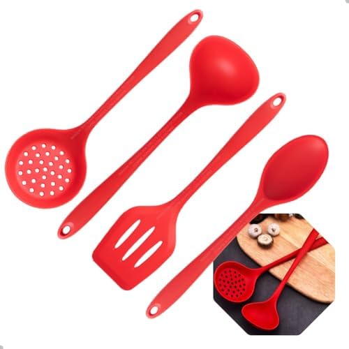 Conjunto Gadgets Silicone 4 pcs: Escumadeira. Concha, Espatula e ...