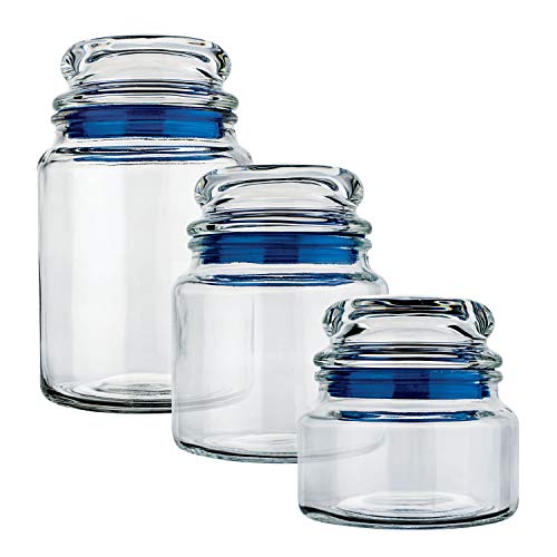 Euro Home - Conjunto Potes de Vidro Multiuso 3 Peças