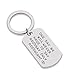 AmDxD Keychain Car, Porte Clé Acier Inoxydable One day we will never have to say goodbye Plaque Militaire Gravure Rond, Argent, 4 X 2.4CM