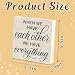There Is The Whole World Bedroom Wooden Decor Gifts for Dorm Home Tabletop, Farmhouse Desk Decoration for Her Him Husband Wife, House Warming Bless Gift for Friends Couple