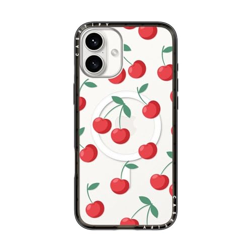 Coque Magsafe iPhone 16 Plus CASETiFY Cerises pour un style chic en terrasse