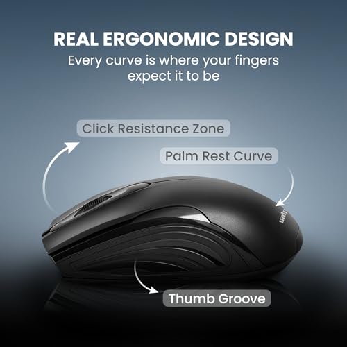 Image of M35 Wired USB Mouse - Optical-Mechanical Technology, Ergonomic Design, 1200 DPI, 3 Buttons, Plug-and-Play, 1-Year Warranty (Black)