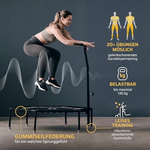 Faltbares Fitness-Trampolin Sportplus für Indoor-Training zu Hause