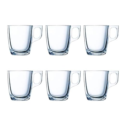 Luminarc Juego de 6 tazas de café expreso de vidrio para microondas de 9 cl, transparentes