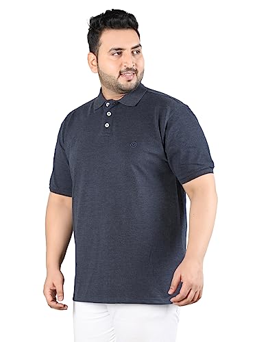 Image of CHKOKKO Men's Pluse Size Polo Cotton Regular Fit Half Sleeves T-Shirt