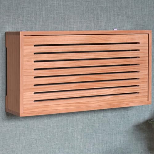 WiFiルーターデスクトップ収納ボックス、電源ルーターフェンススタンディングシェルフユニット、壁掛けWiFiルーターボックス、ルーター収納ラック、木製ケーブル管理ボックス、オフィス家庭用、傷防止