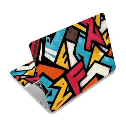 PLIGREAT Adesivo per laptop con motivo geometrico creativo a strisce