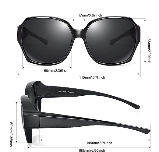 Damskie okulary przeciwsłoneczne z polaryzacją do noszenia na okularach UV400 model oversize