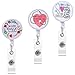 OOTSR 3 Piezas Carrete de la Insignia Retráctil, Badge Reel Holder para Insignia Enfermera, Voluntario, Estudiante, Maestro