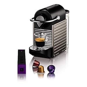 Krupes Nespresso Pixie espressomachine, auto-ontsteking, titanium