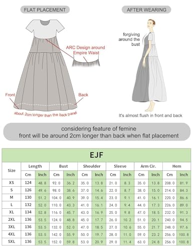 YESNO Women Dresses Casual Plus Size Bohemian Short Sleeve Floral Long Maxi Summer Beach Swing Dress/Pockets EJFUK - Image 6