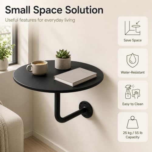 Mesa de hierro forjado con acabado nano horneado de 30cm para decoración sofisticada 5