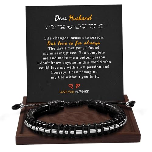 Inspirational Gifts for Men Morse Code Bracelets Mens Bracelets Graduation Gifts for Him Fathers Day Adjustable Leather Bracelet Motivational Birthday Annivesary Jewelry Stocking Stuffers for Men