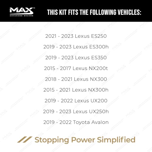 Image of Max Advanced Brakes StyleMAX+ Rear Brake Kit | Fits 2019-2023 Toyota RAV4; 2018-2023 Camry | Brake & Rotor Kit for Daily Performance | Cross-Drilled Rotors & Ceramic Brake Pads