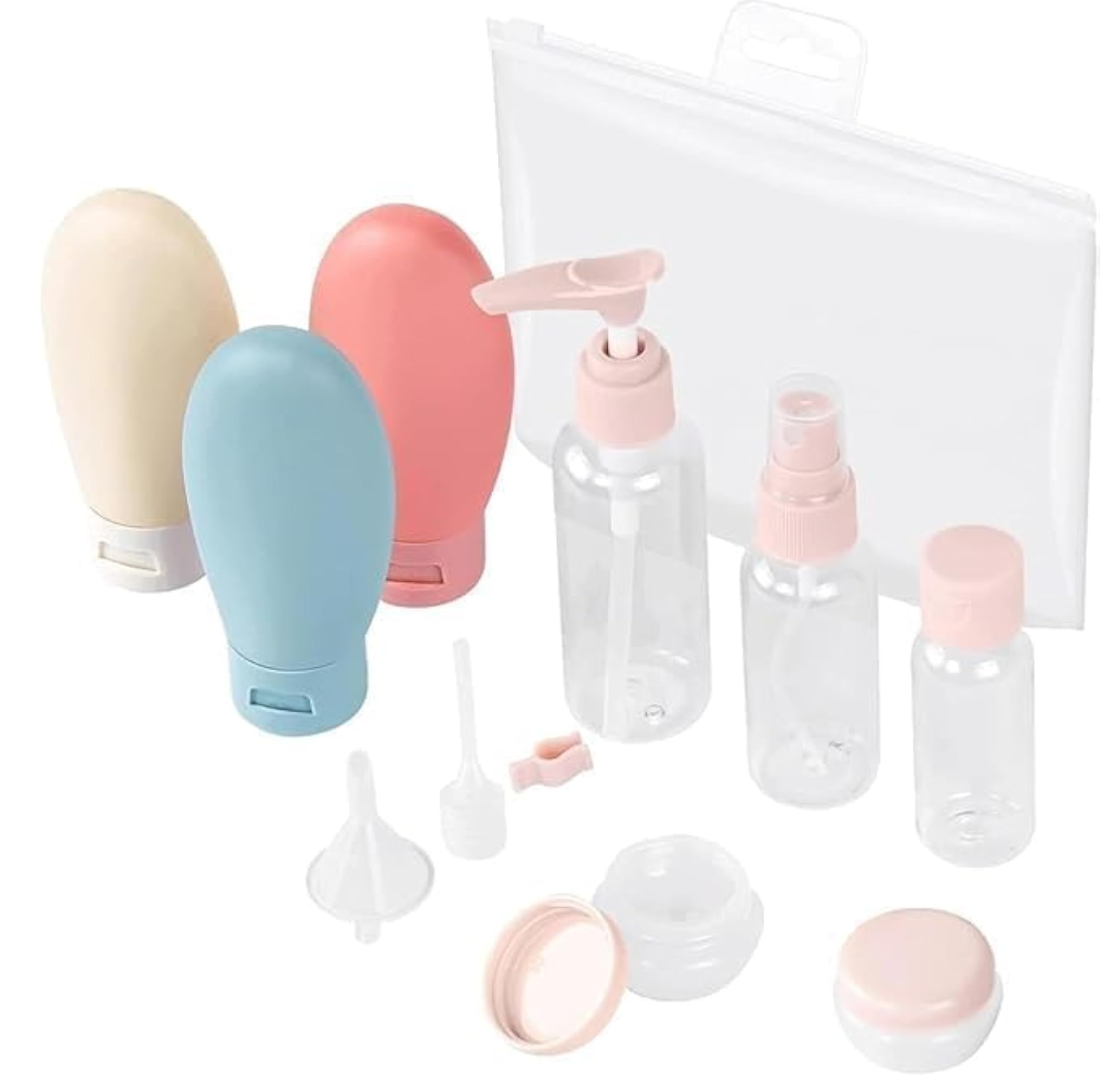 11 Pcs Travel Bottle Kit for Toiletries, Leak Proof Containers