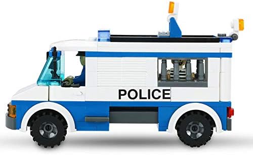 City Police Car Building Sets 194 PCS Prisoner Transporter Building Kit Police Patrol Car Building Blocks Toys Chase Vehicles Police Arrest Truck Playset Gifts for Kids Boys Girls Age 6 years and up