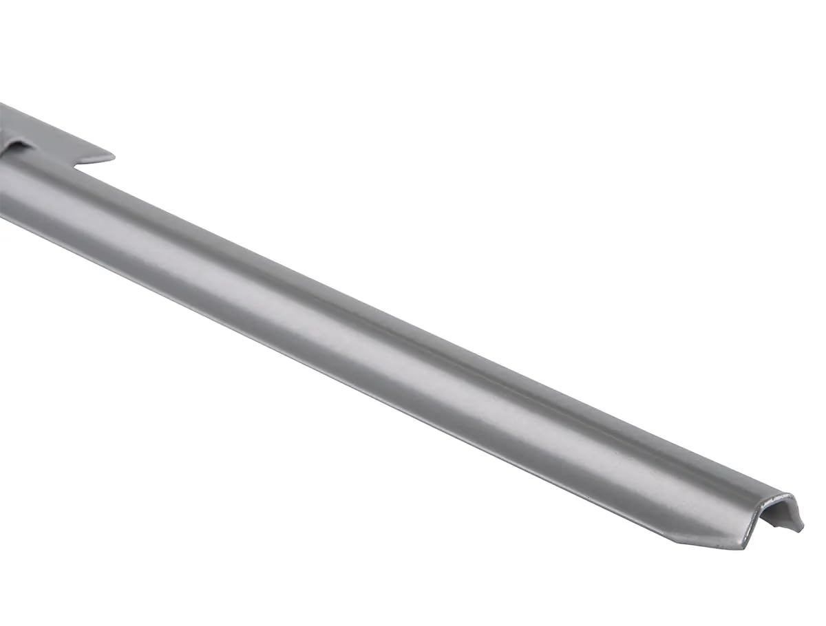 Garmix Metall Pfosten Zaunpfosten Zaunpfahl für Gartenzaun 105cm Silber 11 Stück