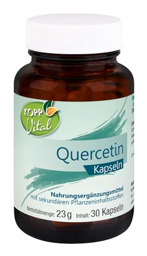 KOPP Vital® Quercetin | 30 Kapseln | 23 g | ein Flavonoid und sekundärer Pflanzenstoff | Nahrungsergänzungsmittel