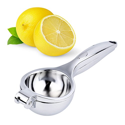3S Large Size Single Press Lemon Squeezer, Dishwasher Safe Lightweight Robust & Durable, Silver