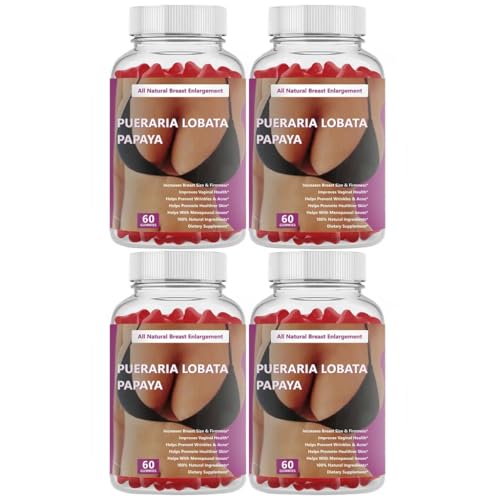 Gomitas De Papaya Naturales For Mujer For Apoyo A Las Curvas Femeninas Y Bienestar De La Piel, Botella De 60 Unidades(4pcs)