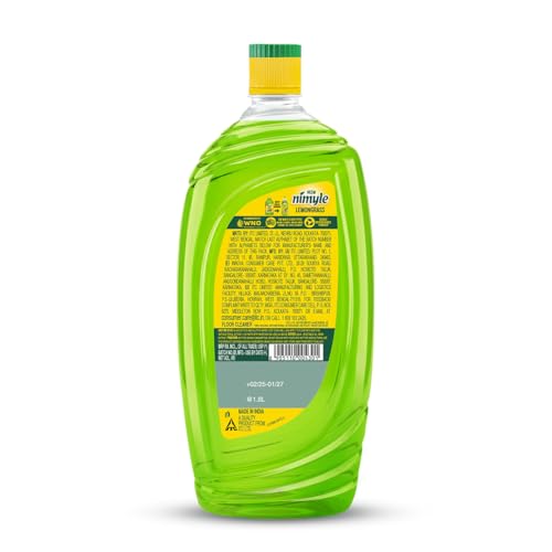 Image of Nimyle Floor Cleaner Lemongrass 1.8L|100% Natural Action|Power of Neem|99.9% Anti-Bacterial|Fresh Lemongrass Fragrance|Safe for Kids & Pets|Try Complete Range|Recommended by WNO|Certified by Green Pro