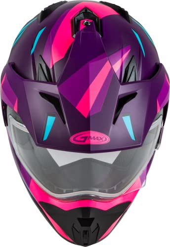 Gmax Gm-11S Adventure Dual Lens Shield Snow Helmet (Matte Purple/Pink, Medium) #TOP2