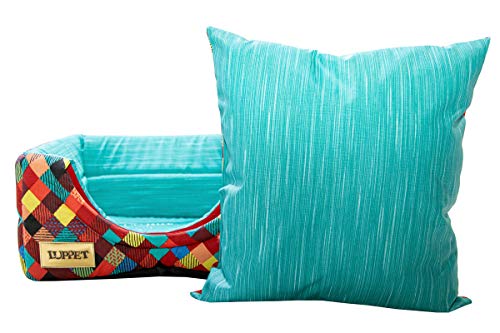 Toca e Cama Impermeável Luppet 2 em 1 com Almofada para Cachorro ou Gato de até 5Kg Verde M