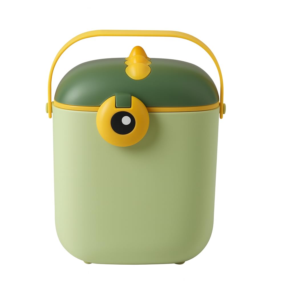 DTR Creation Milk Powder Container – 800ML Airtight Portable Food-Grade Storage Box for Baby Formula, Snacks & Cereals – with Measuring Spoon & Carry Handle (Pale Green)-image-45