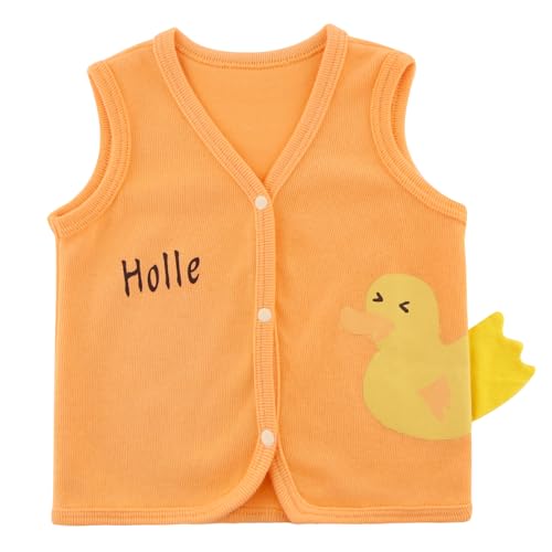 Image of POBIDOBY Baby Vest for Girls & Boys, Purcotton Toddler Reversible Vest for Spring & Autumn