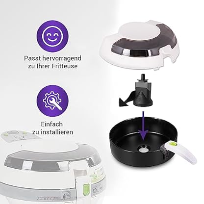 Vioks.pro Wendeschaufel Ersatz für Tefal Actifry Rührarm SS-990596 / Dreharm für AL80,FZ70, FZ71, GH80 Heißluftfritteuse Tefal Actifry Ersatzteile – Bild 5