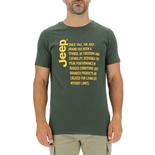 JEEP O102591-E853 J Man T-Shirt Since 1941… - Print J22W Nordic Green/Solar Y S