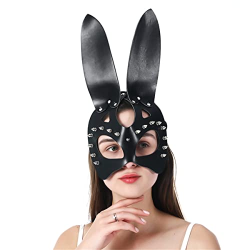 Liaoziyuan159 Halloween Bunny Mask Masquerade Long Ears Rabbit Women Party Mask for Xmas Easter Birthday Carnival Party YZ-07