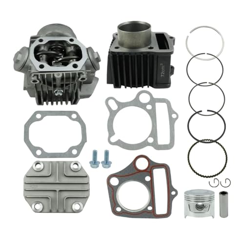 FLYPIG Performance 47mm Cylinder Head&Piston Cylinder Rebuild Repair Kit for Honda ATC70 C70 CT70 TRX70 90 CRF70 XR70 S65 70CC CL70 XL70 SL70 Roketa Kazuma 70cc ATV Dirt Bike Go Kart