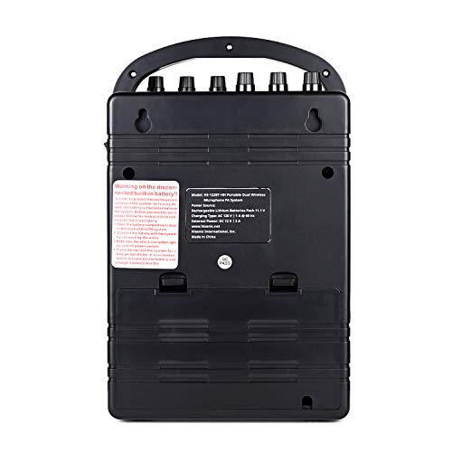 Hisonic Hs122Bt-Hl Portable And Rechargeable Pa System With Dual Uhf Wireless Microphones & Bluetooth Connection #TOP5