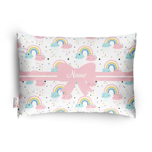 Image of Personalized Pillow for Kids a€ inch Custom Name, Super Soft Cotton Kids Cushion for Infants & Toddlers, 1 Month to 5 Year Olds, Adorable Prints