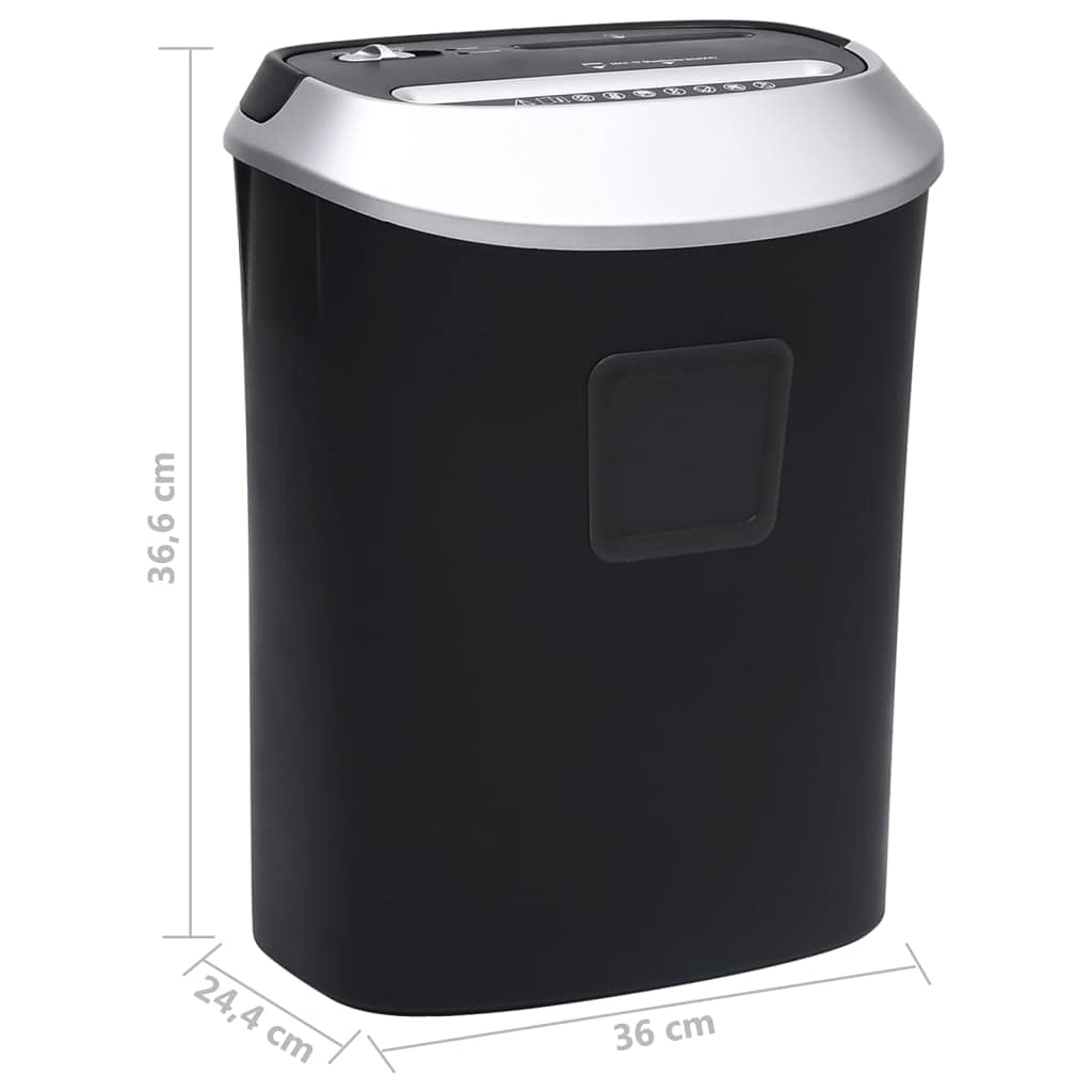 Genérico Trituradora de Papel Corte Cruzado 10 Hojas Negro, Trituradoras de Papel,51552