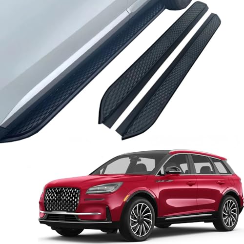 Estribos laterales para Lincoln Corsair 2020-2025 de aluminio negro