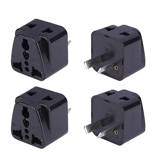 Image of MX Universal Travel Adapter (Type I) India to Australia 2 in 1 Conversion Plug for Home and Official use -Black Pack of 4