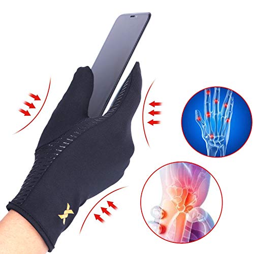 Thx4COPPER Infused Compression Winter Thermal Gloves, Touch Screen Full Finger Warm Glove for Writing, Texting, Cycling, Running, Carpal Tunnel– Anti-Slip Windproof for Women/Men… - Thumbnail 7