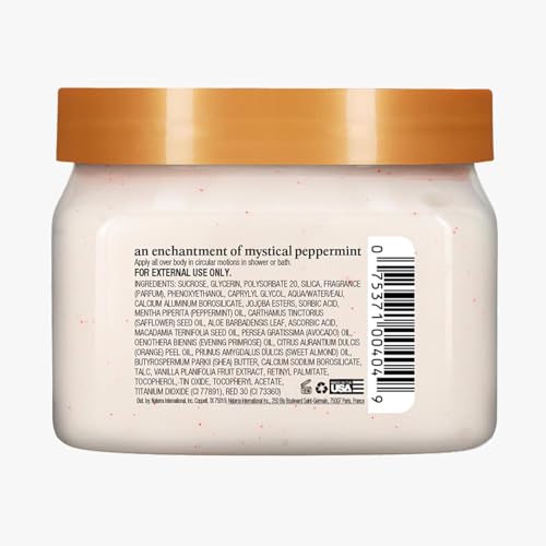 Image of Tree Hut Merry Mint Shea Sugar Scrub, Exfoliating & Hydrating Body Scrub with Shea Butter & Essential Oils, Smooth Skin, For All Skin Types, Holiday Gift & Stocking Stuffer, Vegan, 18 oz (Pack of 2)
