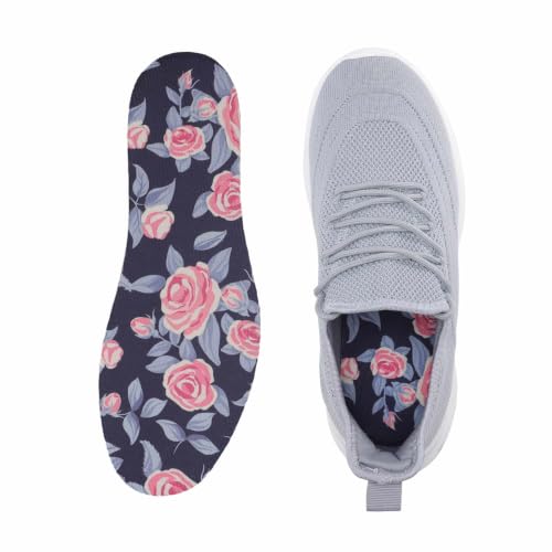 Image of Barefoot Shoe Inserts for Women Thin No Show Socks Womens Insole Socks for Men Rose Large
