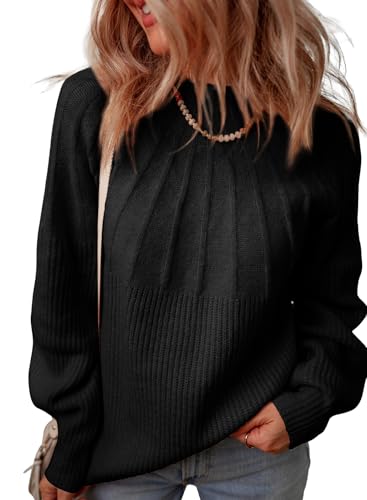Image of Dokotoo Women's Turtleneck Oversized Sweaters Long Sleeve Pullover Knit Mock Neck Tops